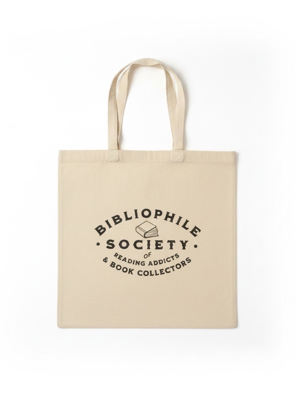 Bibliophile Society Canvas Tote Bag - Book Lover Bookish Reader Tote